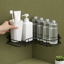 Kit 2 Prateleiras Suporte Com Alto Adesivos Para Parede Banheiro Cozinha Lavanderia Shampoo e Sabonete